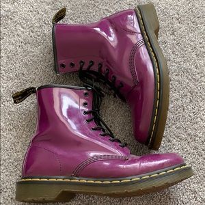 Purple Doc Martens boots